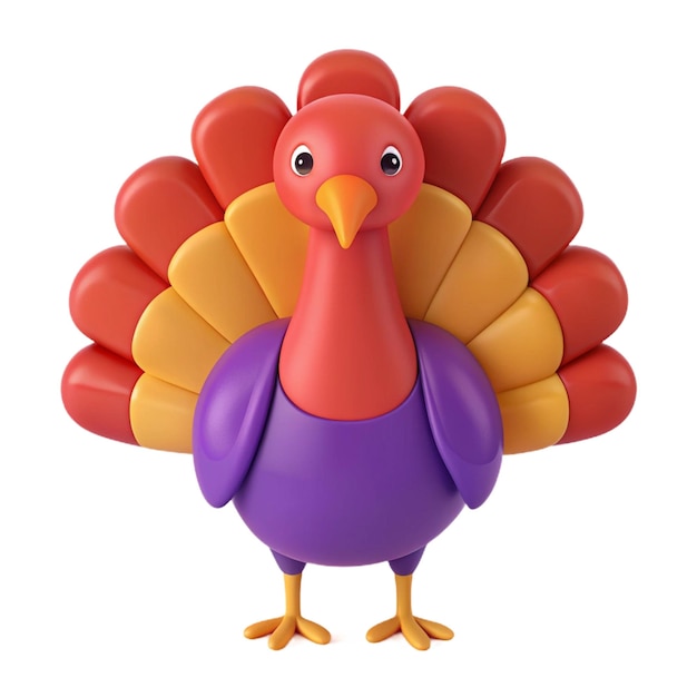 PSD a turkey with a purple beak and a purple beak