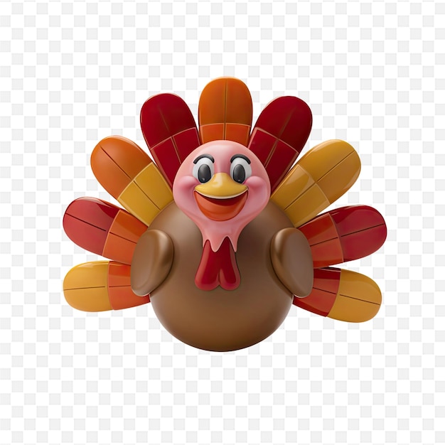 PSD a turkey with a red tie on it