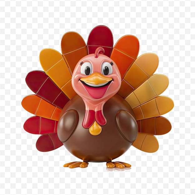 PSD a turkey with a smile on its face