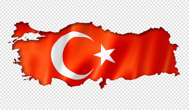 Turkish flag map