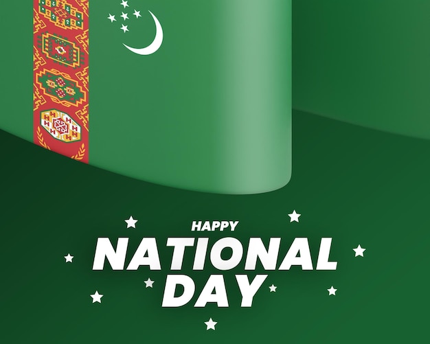 turkmenistan flag design template independence national day editable text and background