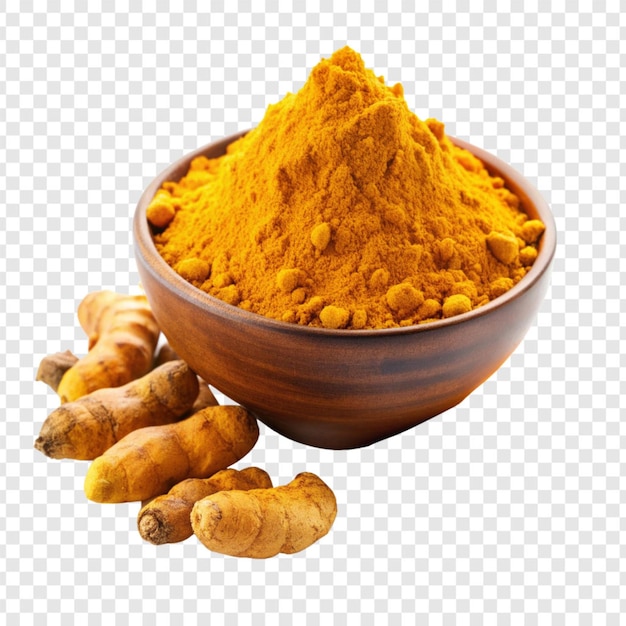 Turmeric isolated on transparent background