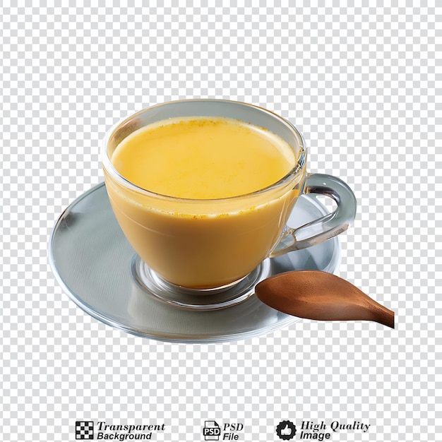 PSD turmeric tea isolated on transparent background