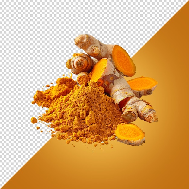 PSD turmeric and turmeric powder isolated