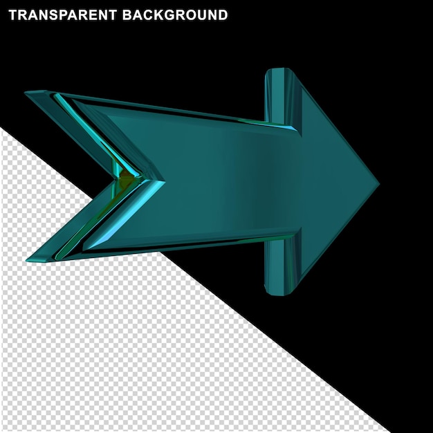 Turquoise arrow