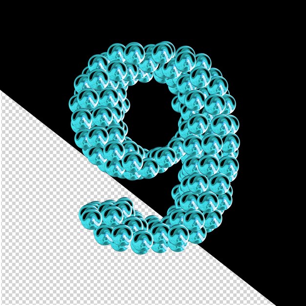 Turquoise letters from spheres number 9