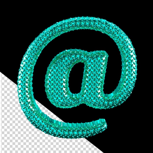 PSD turquoise ribbed symbol