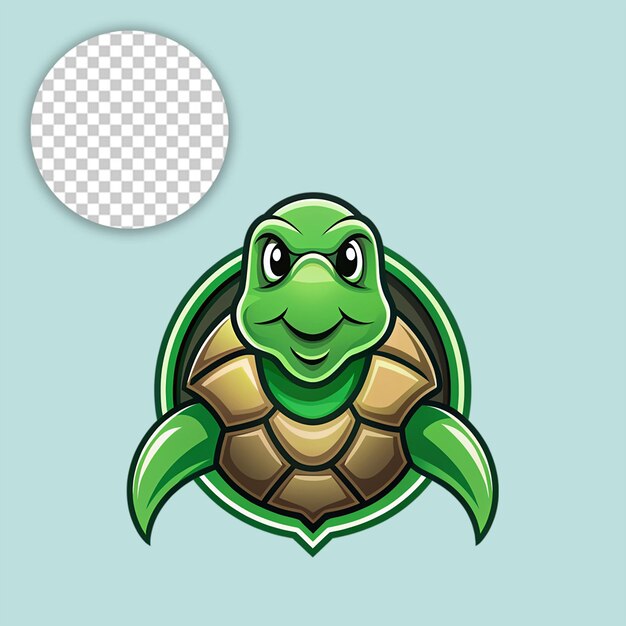 PSD turtle logo on transparent background