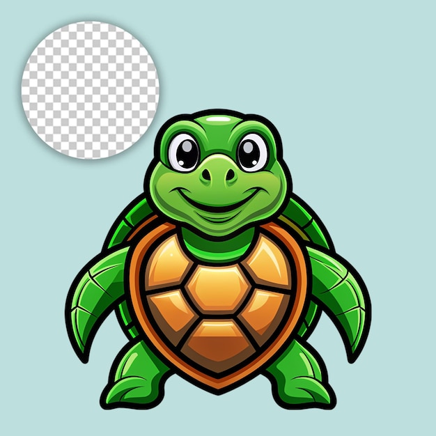 PSD turtle logo on transparent background