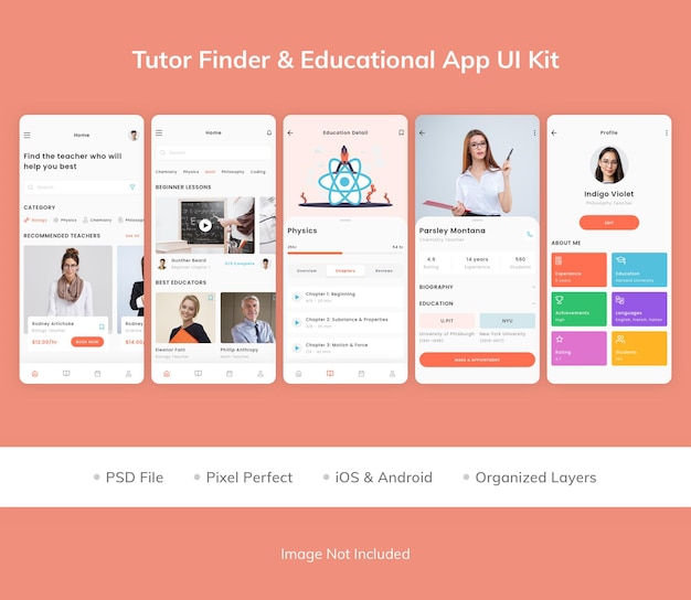 Tutor Finder amp Educational App UI Kit