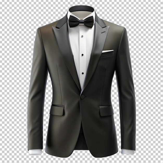 PSD tuxedo suit mockup tuxedo cut out on transparent background