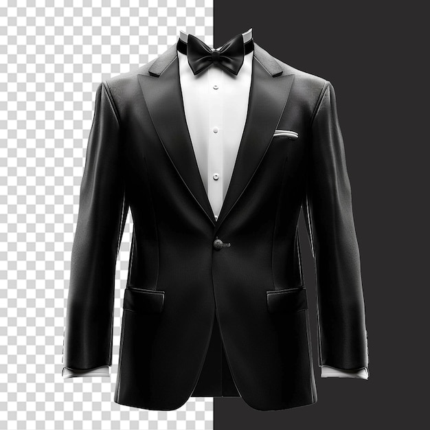 PSD tuxedo suit png isolated on transparent background