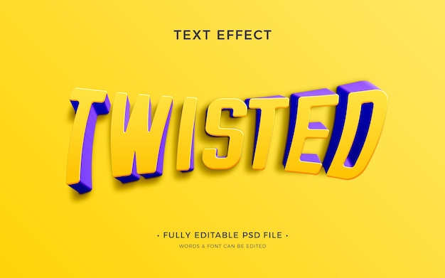 Twist text effect