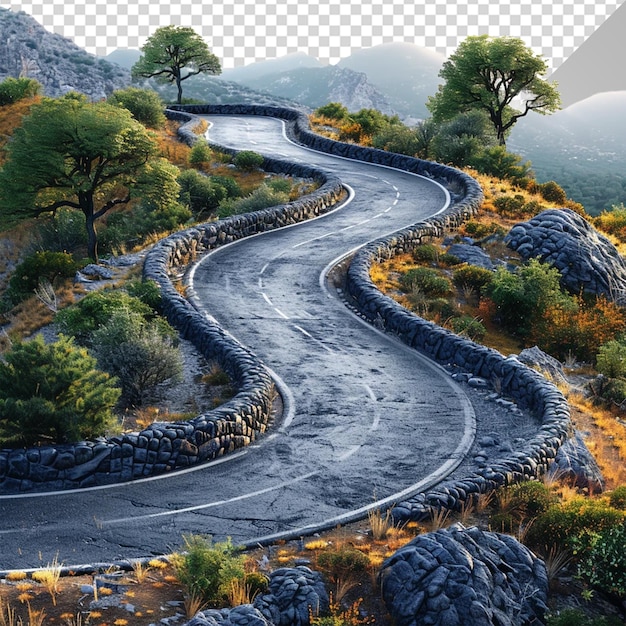 PSD twisty road png