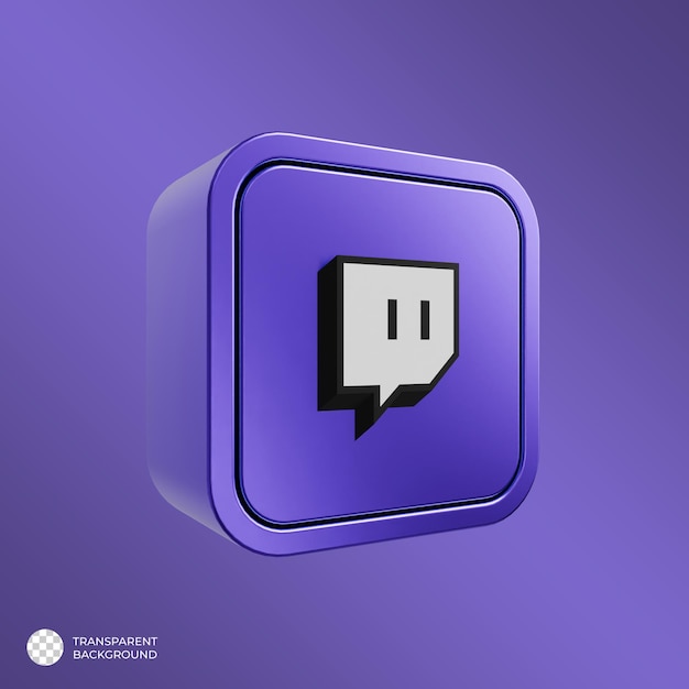 PSD twitch 3d logo