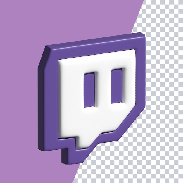 twitch logo 3d