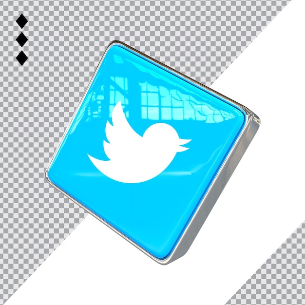 Twitter 3D Icon New Stlye