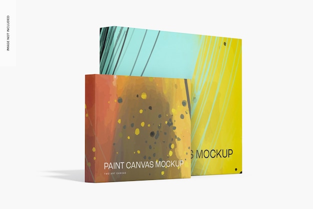 Two Art Canvas Mockup, Left View