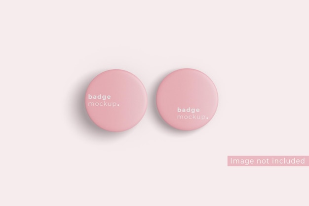 Two badge mockup top view