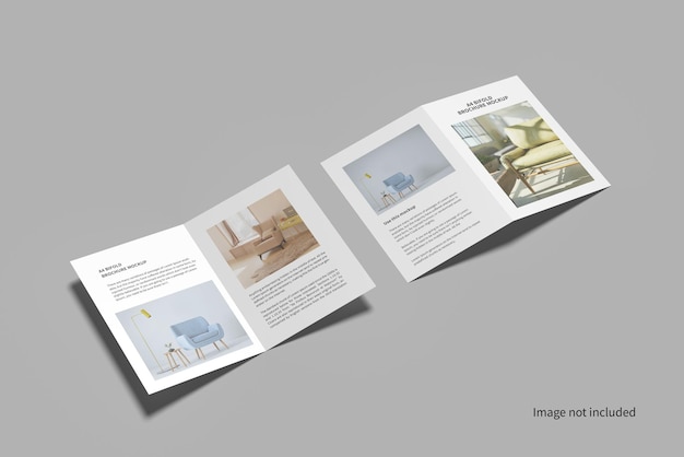 Two bifold brochure mockup