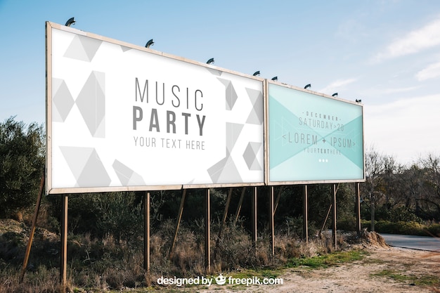 Two big billboard mockups