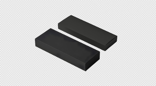 two black boxes on a gray background with a white background