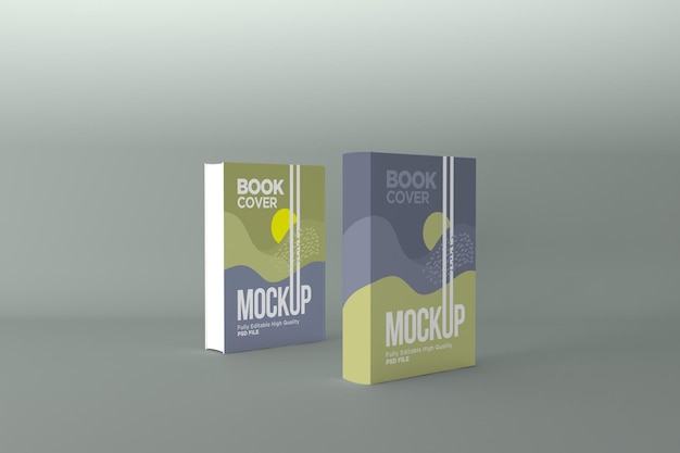 Two Books Cover Mock up 3d Rendering Illustration