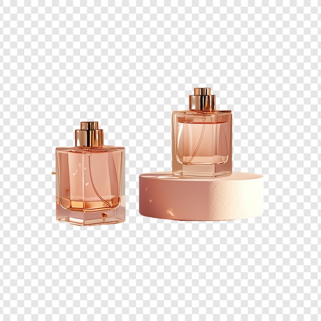 PSD two bottles of perfume with one that says perfume on it