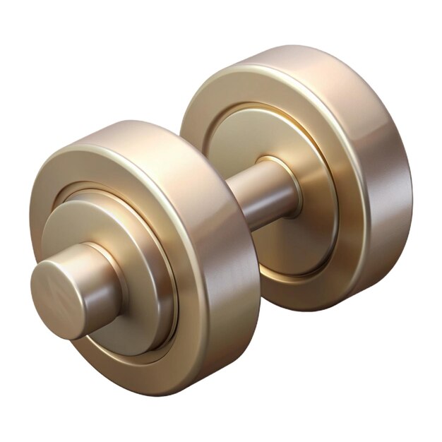 PSD two brass colored knobs are shown on a white background