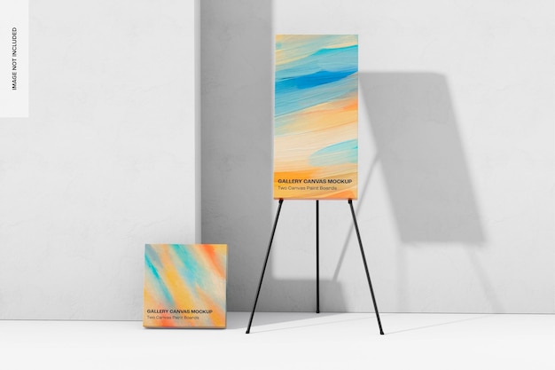 Two Canvas Paint Boards Mockup