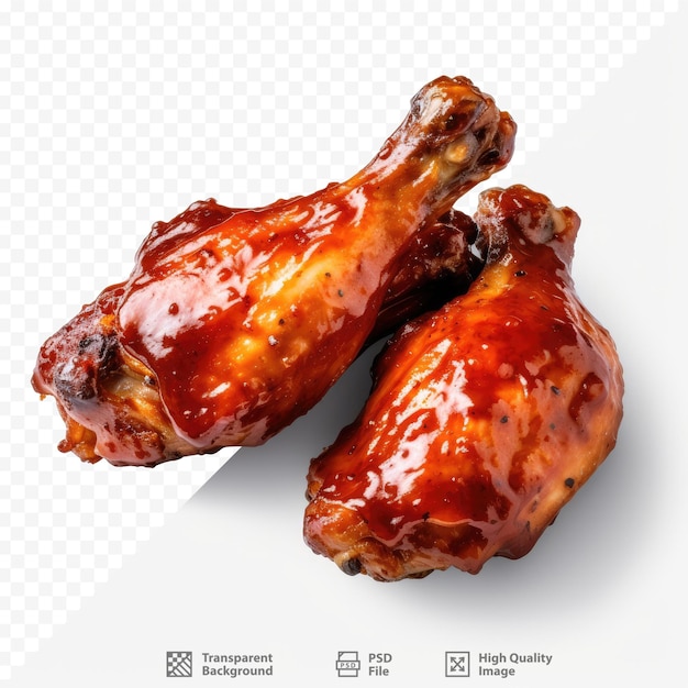 two chicken wings are shown on a white background.