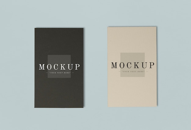 PSD two colors of name card mockups