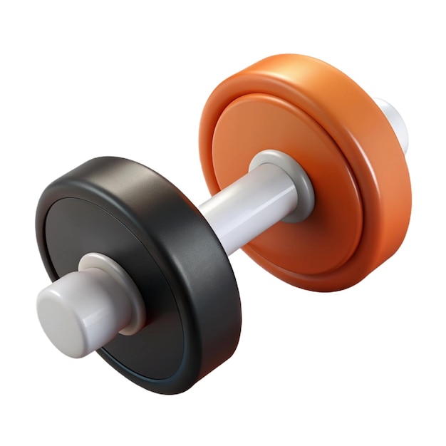 two dumbbells that have a white background