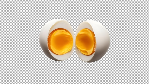 PSD two eggs with one open and one has a half of the egg on the left