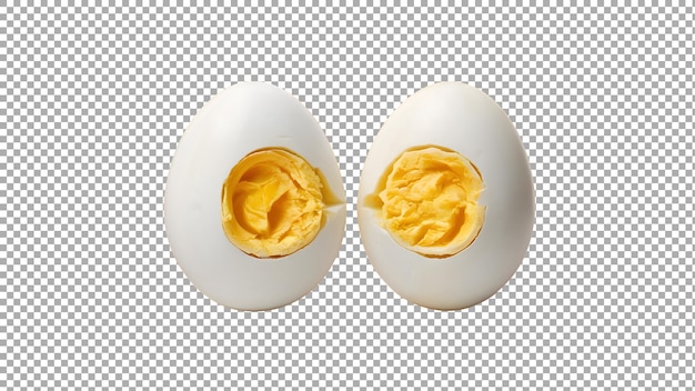 PSD two eggs with yellow yogurt on a grid