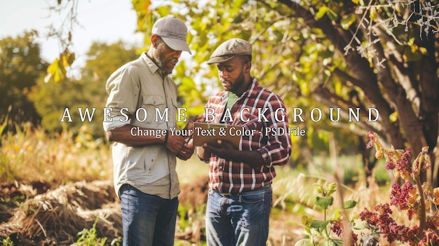 Two Farmers Discussing Agriculture