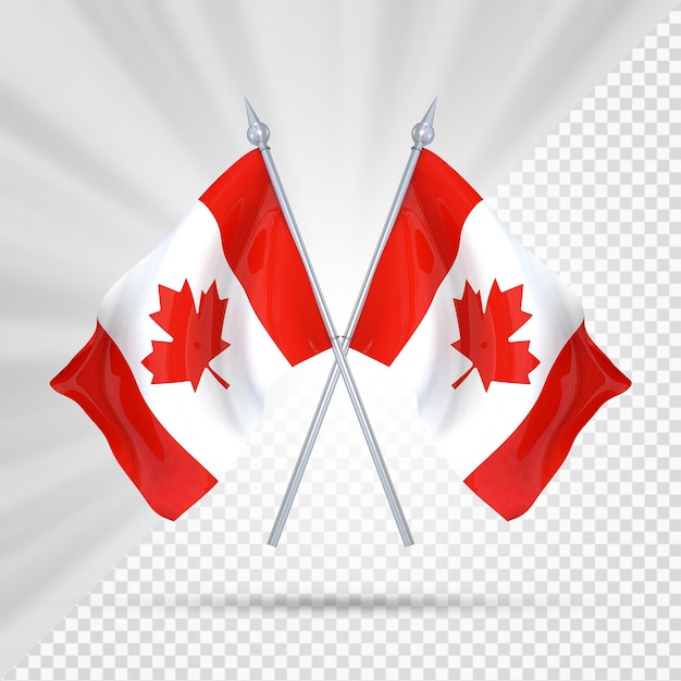 Two flags Canada