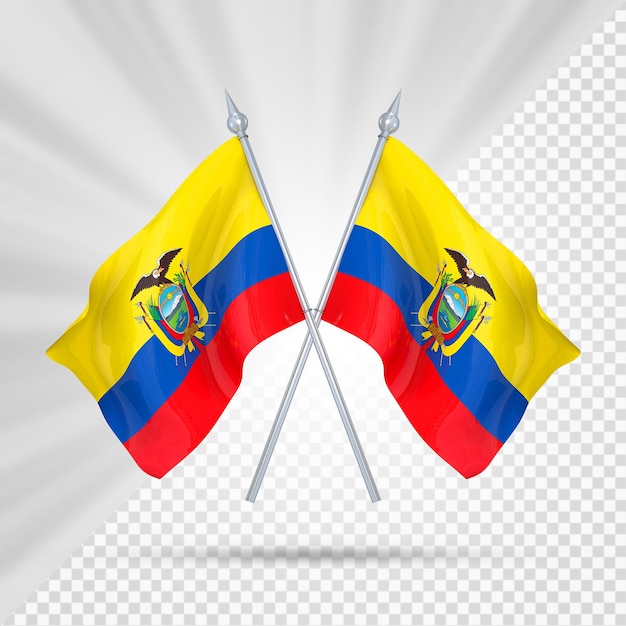 Two flags Ecuador