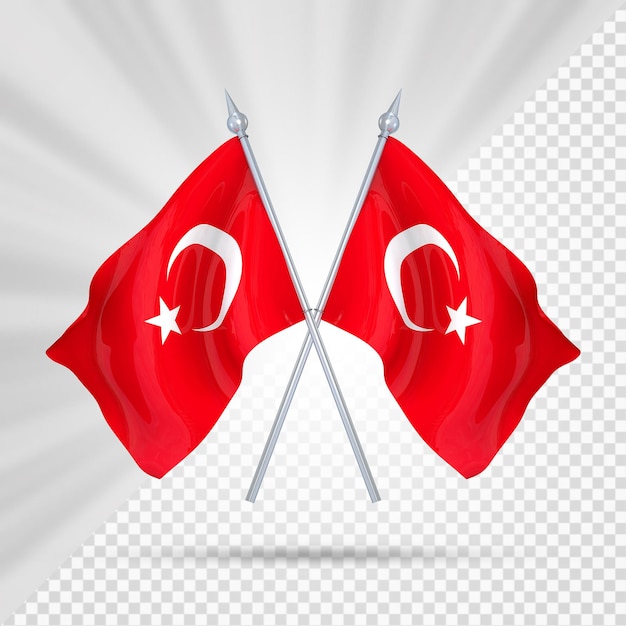 Two flags Turkey