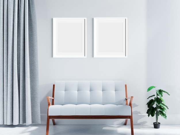 two framed pictures on a wall with a picture frame hanging on the wall