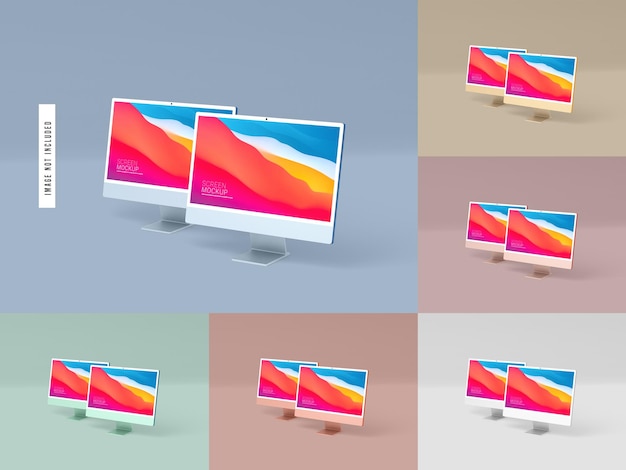 Two Isolated desktop screen mockup