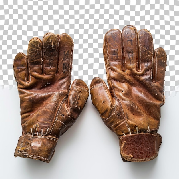 PSD two leather gloves with a glove on them that says  hand