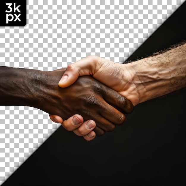 two men shaking hands with a black background with a x and x - x