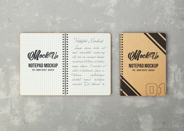 Two notebooks mockup