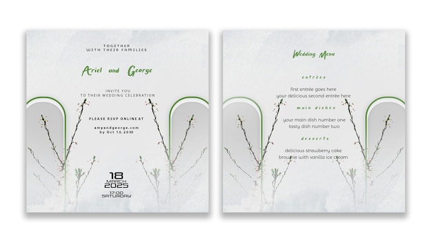 Two pages of a brochure with the words'the green and the white picture '