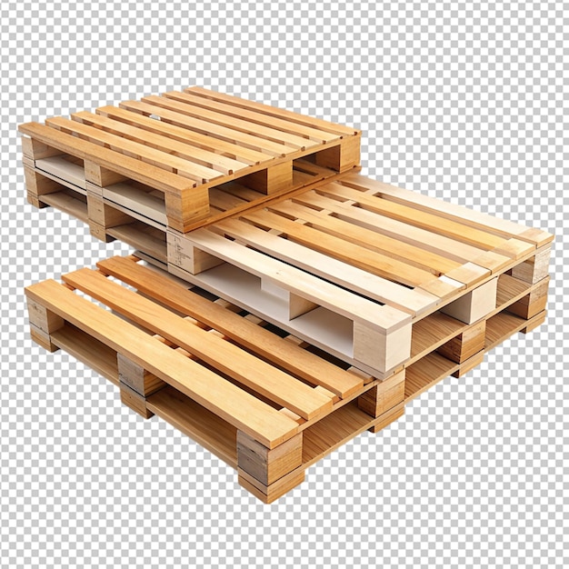 PSD two pallets on transparent background