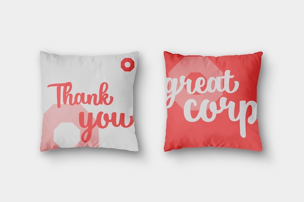 Two Pillow Mockup Template Design