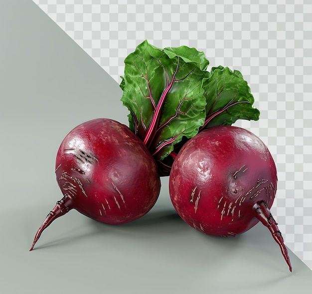 two radishes with a face drawn on them