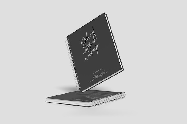 PSD two school notebook mockups