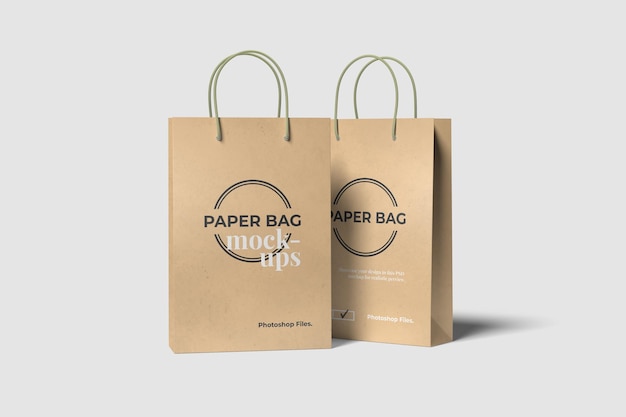 Two Shopping Bags Mockups